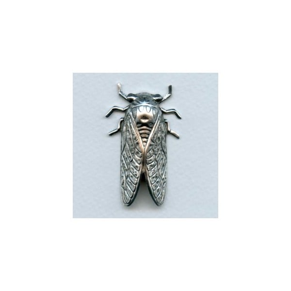 Cicada Bug of Summer Oxidized Silver 49mm (1)