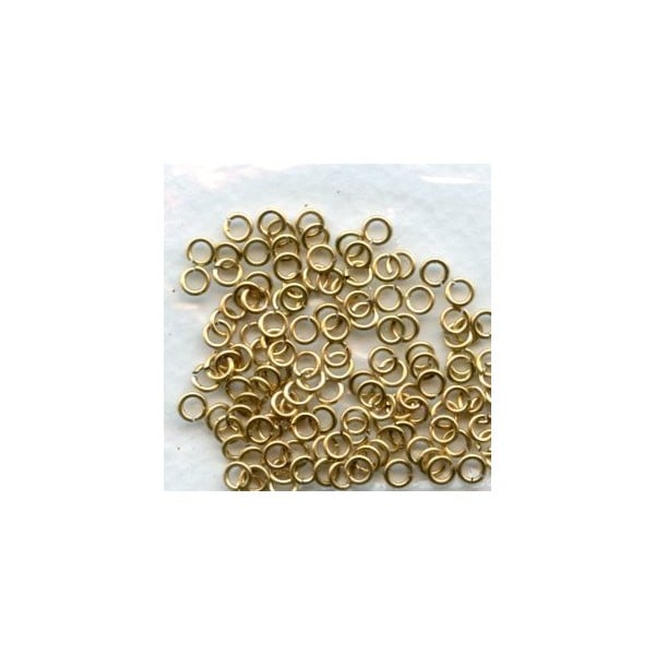Round Jump Rings 4mm Cleaned Raw Brass 21 Gauge