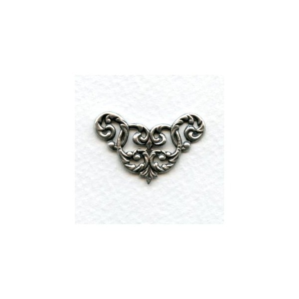 Feminine Filigree Corners Oxidized Silver (4)