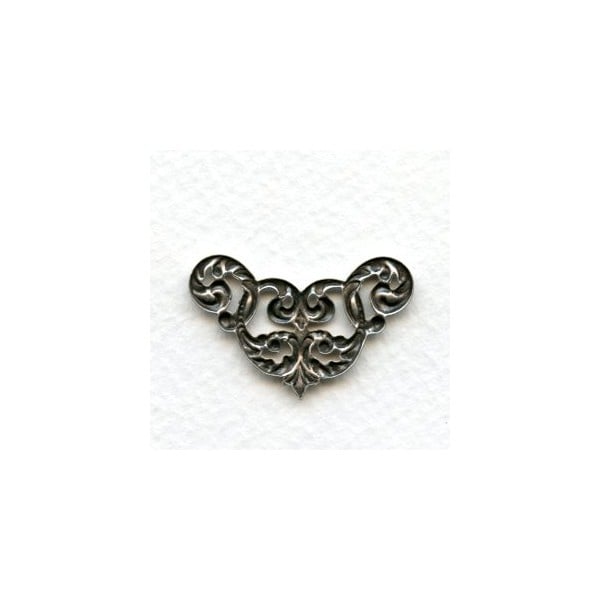 Feminine Filigree Corners Oxidized Silver (4) - Image 2