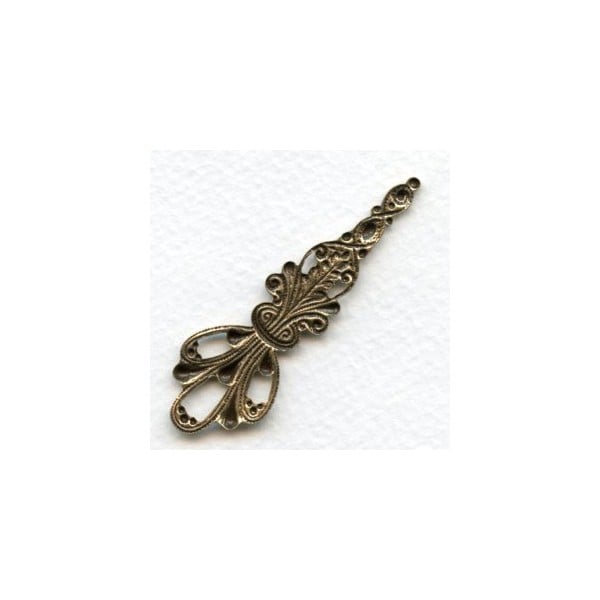 Beautiful Openwork Oxidized Brass Stamping 56.5mm (3) - Image 2