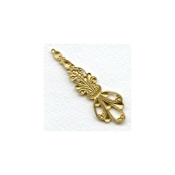 Beautiful Openwork Oxidized Raw Brass Stamping 56.5mm (3) - Image 2
