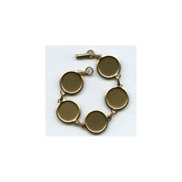 Bracelet Finding Oxidized Brass 18mm Settings (1)