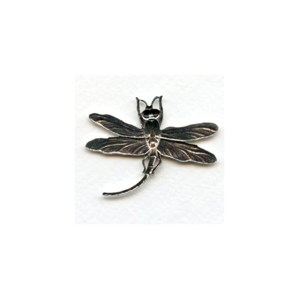 Large Dragonfly Curved Tail Oxidized Silver (2) - Image 2