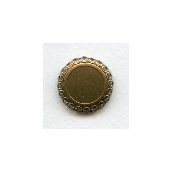 Crown Edge Settings 18mm Oxidized Brass (6) - Image 2