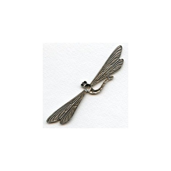 Giant Dragonfly Stampings Oxidized Silver 115mm (1) - Image 2