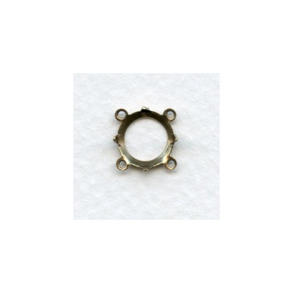 ^Setting Connectors Oxidized Brass Four Loops 9mm (12)