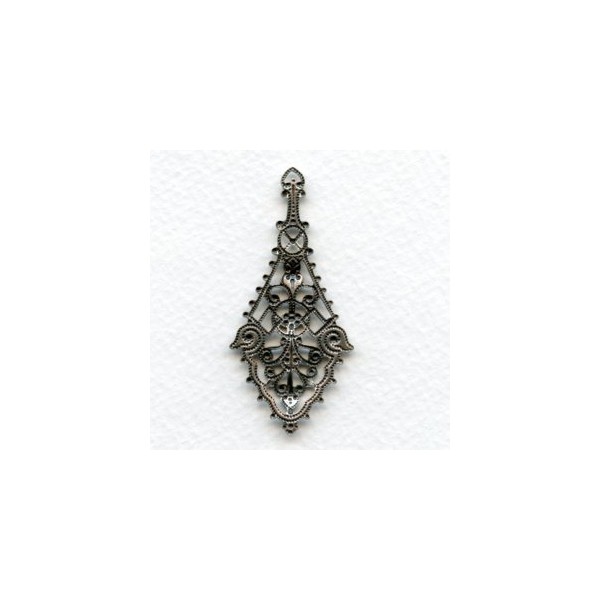 The Ultimate Filigree Pendants Oxidized Silver 55mm (2) - Image 2