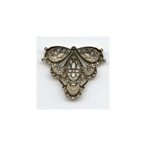 Victorian Style Connector Oxidized Brass 49mm (1) - Image 2