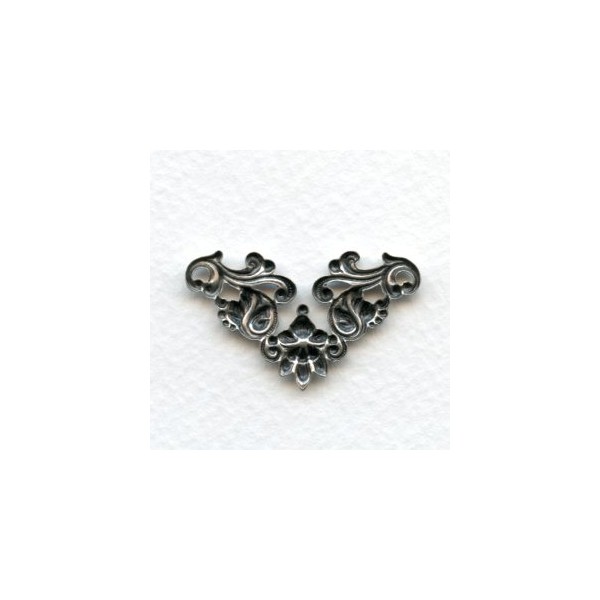Leaves and Vines Oxidized Silver Floral Connectors 36mm (6) - Image 2