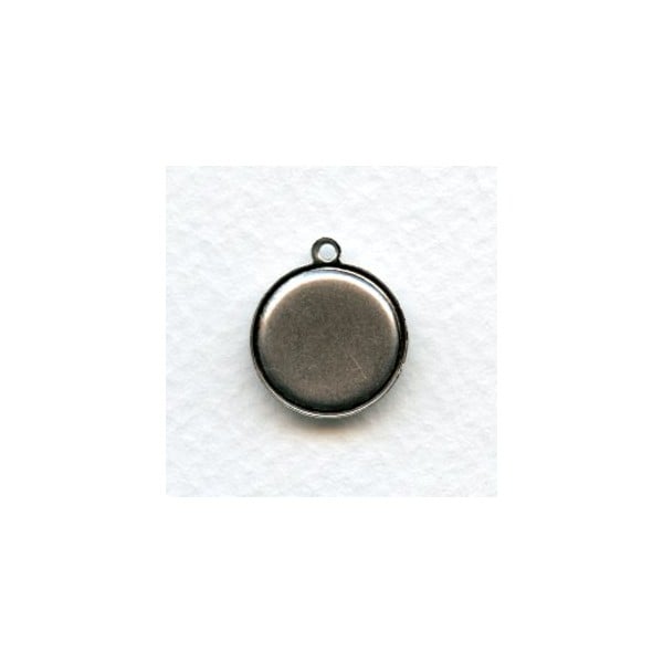 Simple 12mm Settings Oxidized Silver (6) - Image 2