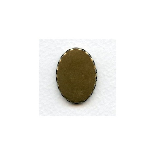 Lace Edge Settings 25x18mm Oxidized Brass (6) - Image 2