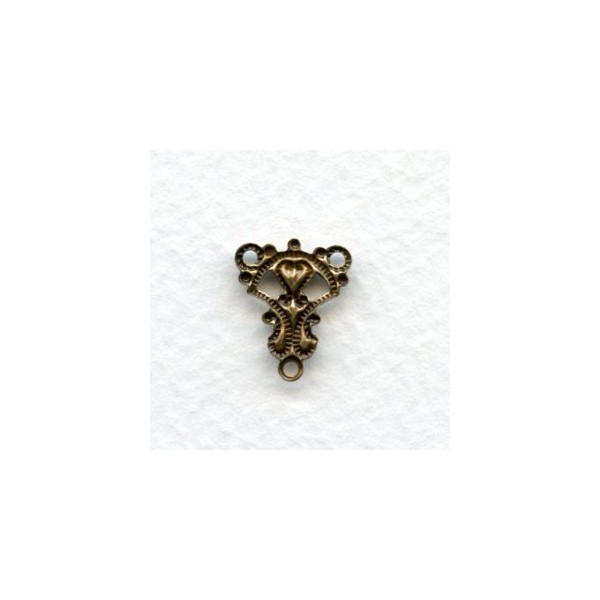 Moorish Scrolls Connectors Oxidized Brass 14mm (12) - Image 2