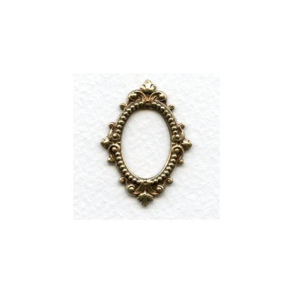 Ornate Oval Framework Oxidized Brass (2)