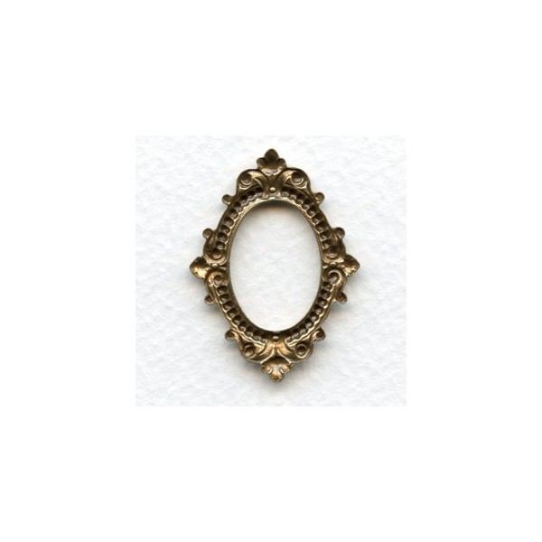 Ornate Oval Framework Oxidized Brass (2) - Image 2