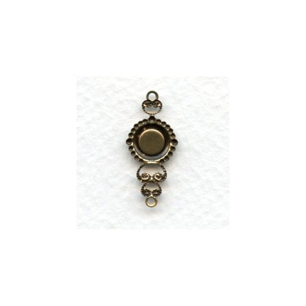 Ornate 5mm Setting Connectors Oxidized Brass (12) - Image 2