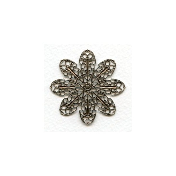 Filigree Flower Ornamentation Oxidized Silver 47mm (1) - Image 2