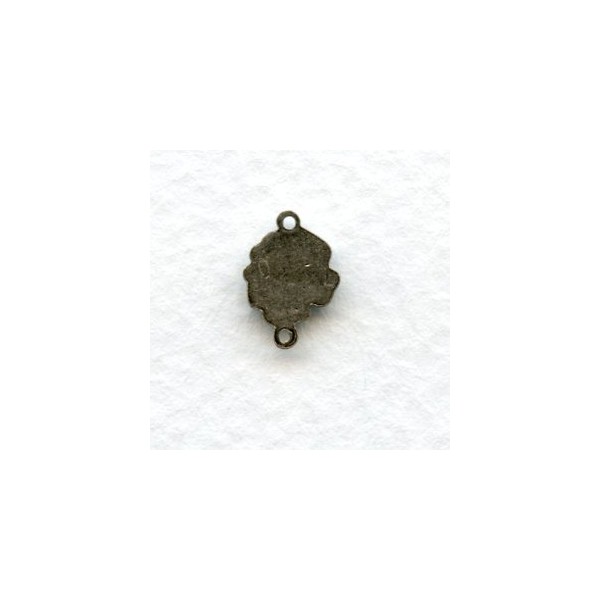 Floral Connectors Oxidized Silver 8mm (6) - Image 2