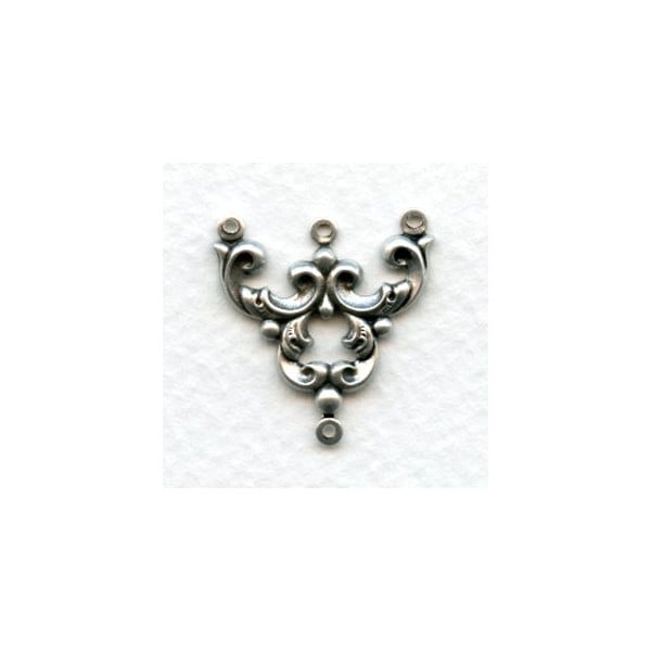 Three Strand Connectors OOH LA LA! Oxidized Silver (6)