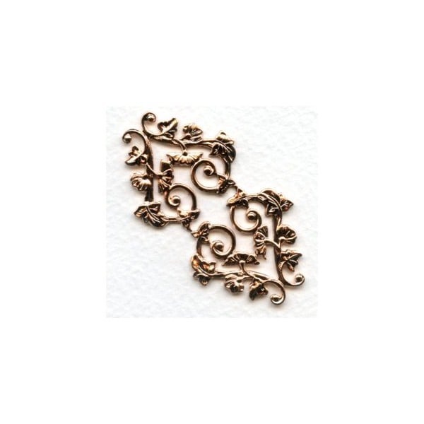 Morning Glory Motif Rose Gold Plated Stamping (1)