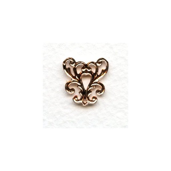 ^Feminine Filigree Y-Connector Rose Gold Plated (6) - Image 2