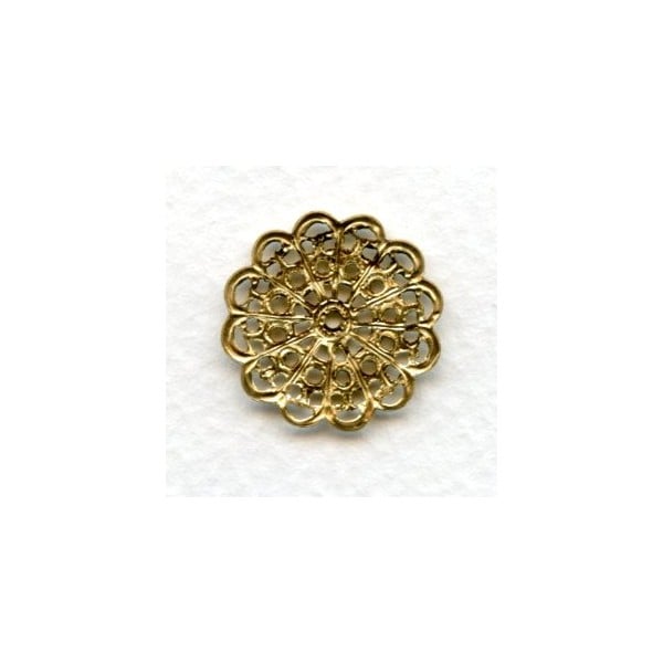 Filigree Round Flat 20mm Raw Brass (6) - Image 2