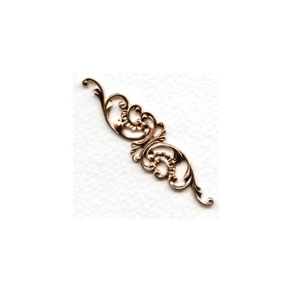 ^Elegant Filigree Scrollwork 63mm Rose Gold (1)