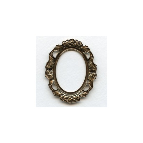 Floral Setting Frame Oxidized Brass (1) - Image 2