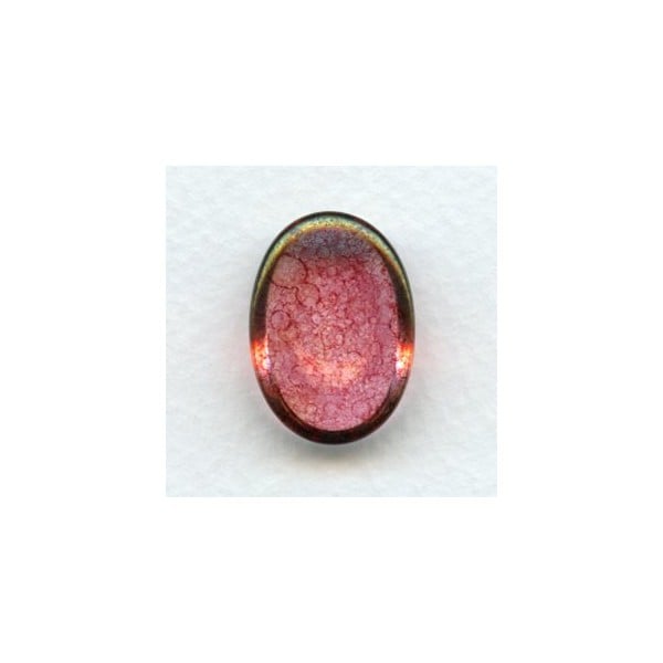 Rose Luster Effect Glass Cab 25x18mm (1) - Image 2