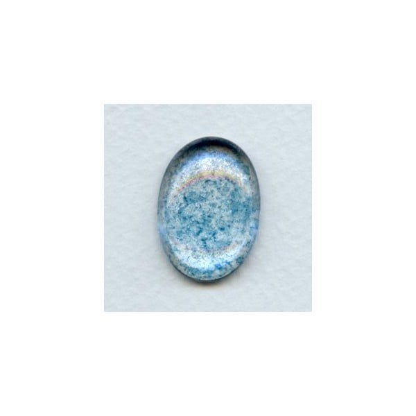 Blue Luster Effect Glass Cab 25x18mm (1)