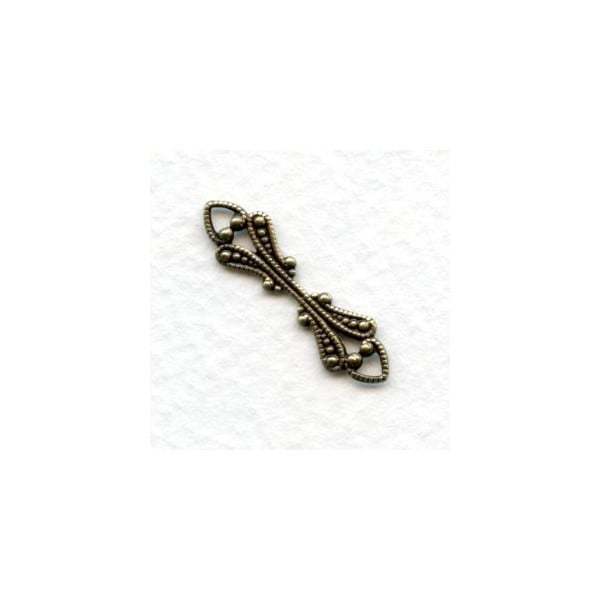 Unique Connector or Bail Oxidized Brass (6)