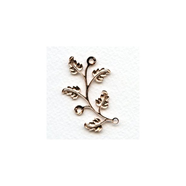 ^Leaf Spray Connectors 46mm Rose Gold (2) - Image 2
