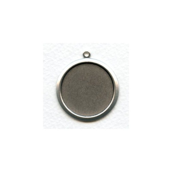 Bold Simple Settings 27mm Oxidized Silver (2)