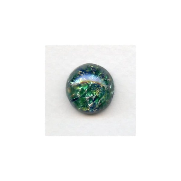 Green Glass Opal Cabochon Round 15mm (1)