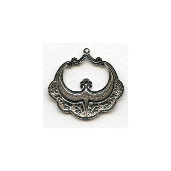 Fabulous Hoop Pendants Oxidized Silver 48x44mm (2) - Image 2