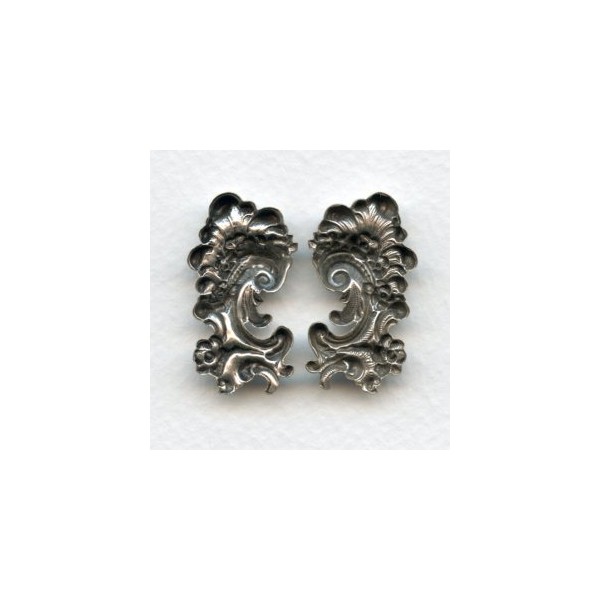 Victorian Detail Flourishes Oxidized Silver 31mm (1 set) - Image 2