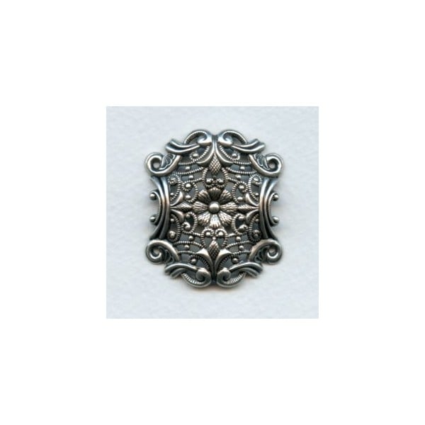 European Openwork Stamping Oxidized Silver 39mm (1)