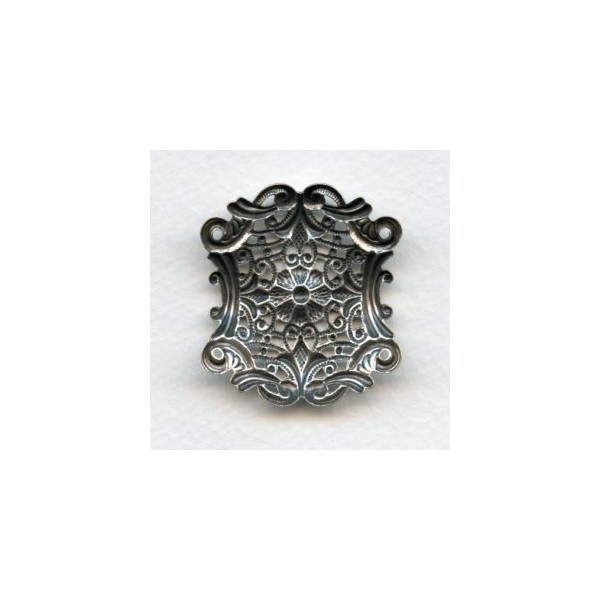 European Openwork Stamping Oxidized Silver 39mm (1) - Image 2