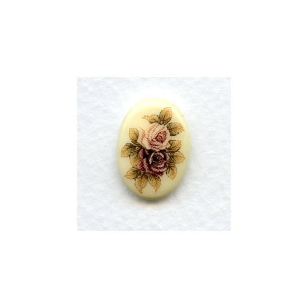 Victorian Style Floral Painting Decal 18x13mm (1)