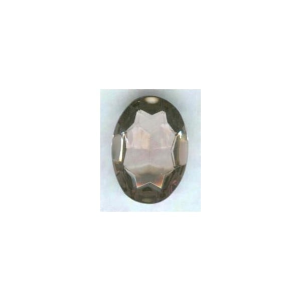 ^Light Amethyst Glass Oval Unfoiled Jewelry Stone 25x18mm