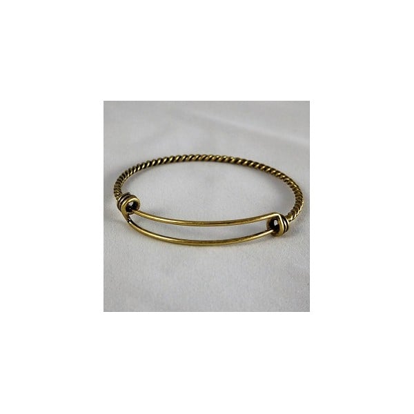 Expandable Twist Wire Bracelet Oxidized Brass (1) - Image 2