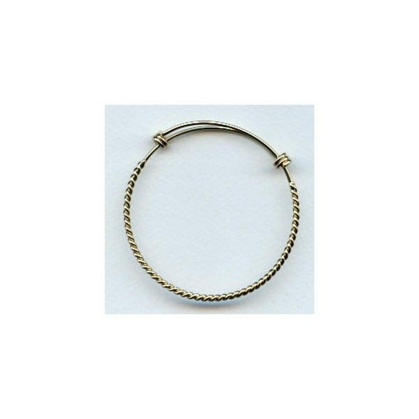 Expandable Twist Wire Bracelet Bright Gold (1)