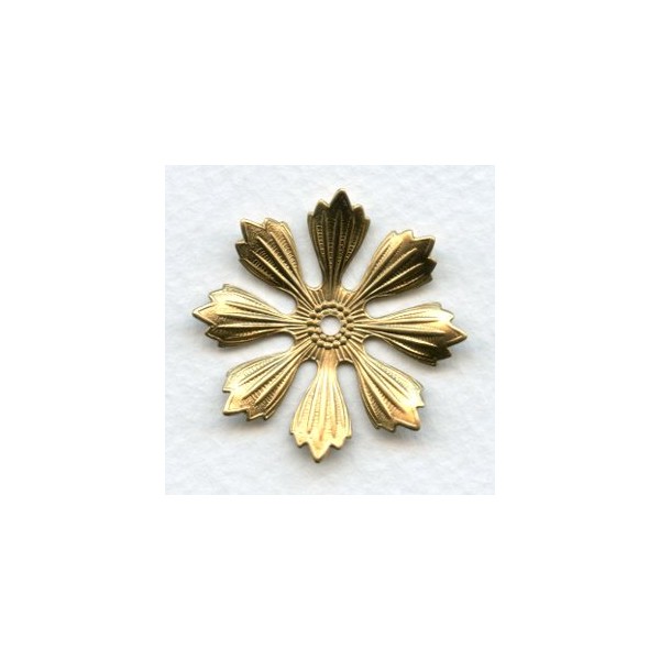 Large Raw Brass Flower Stampings 33mm (3)