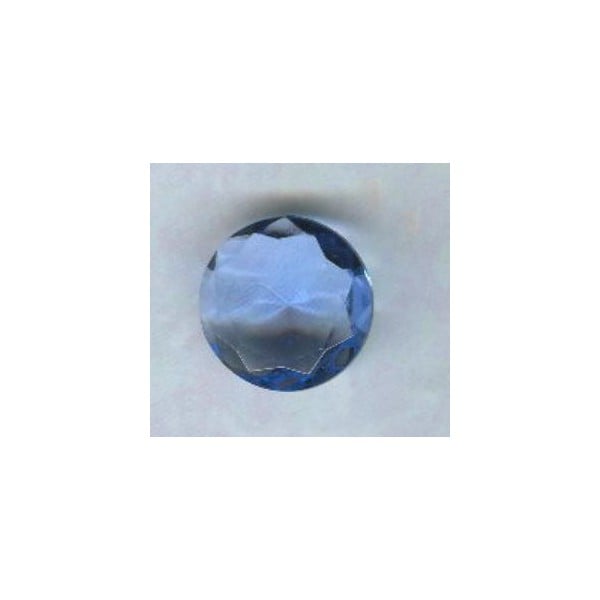 ^Light Sapphire Glass Round 18mm Unfoiled Stone