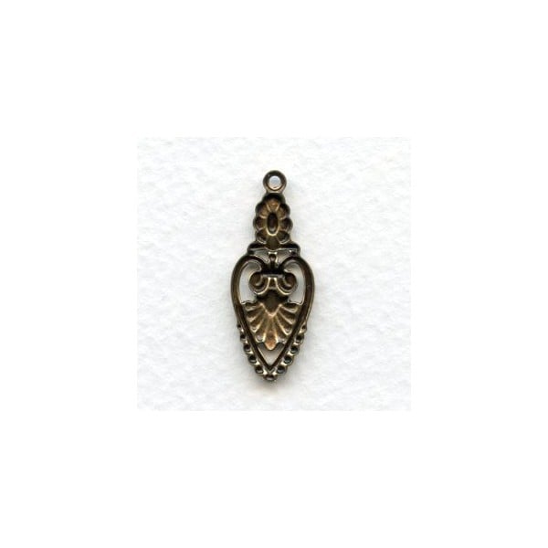 Decorative Pendants 29mm Oxidized Brass (12) - Image 2