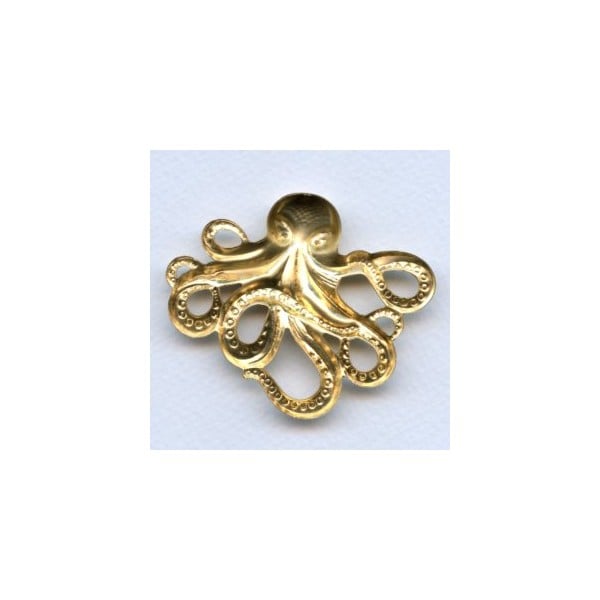 Large Octopus Raw Brass Stamping 63mm (1) - Image 2