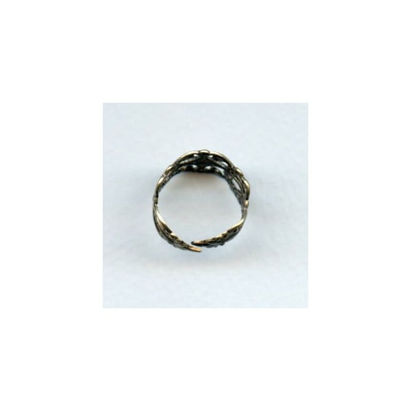 Filigree Adjustable Finger Ring Oxidized Brass (1) - Image 2