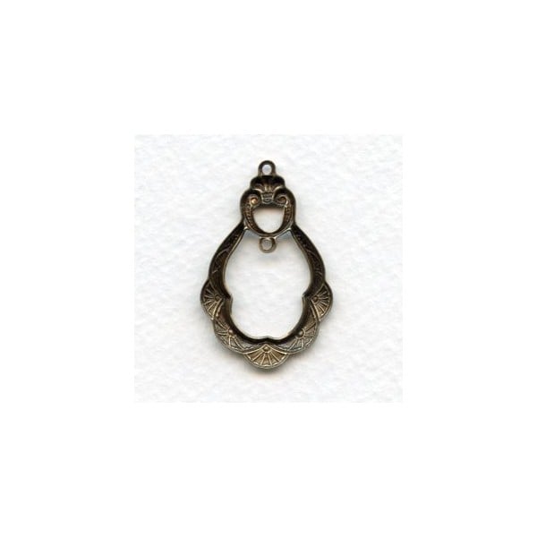 Focal Point Hoops for Special Beads Oxidized Brass (6) - Image 2