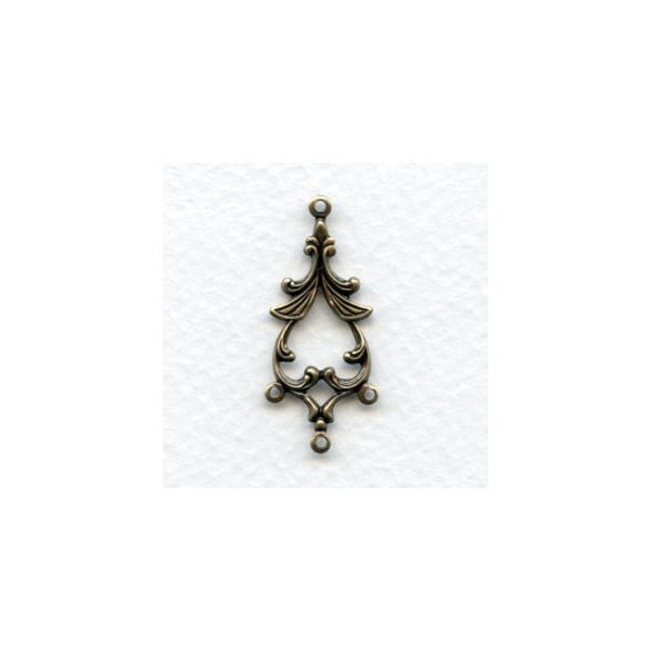 Fabulous Floral Connectors in Oxidized Brass 33mm (12)
