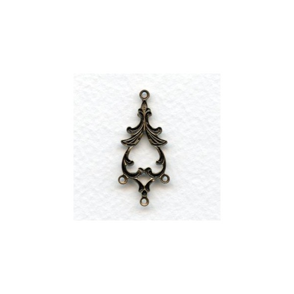 Fabulous Floral Connectors in Oxidized Brass 33mm (12) - Image 2